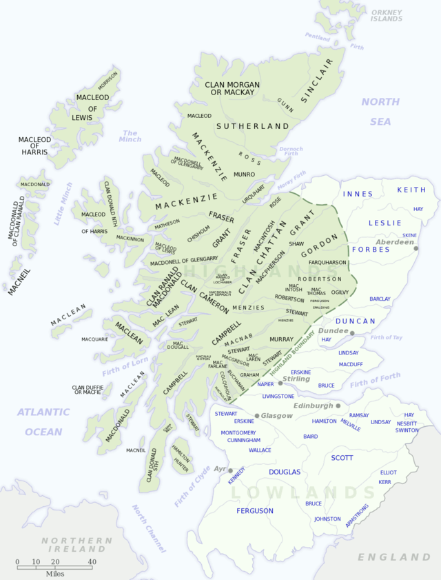 mappa clan scozzesi